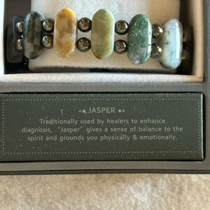 Genuine Jasper Stones Bracelet 9”